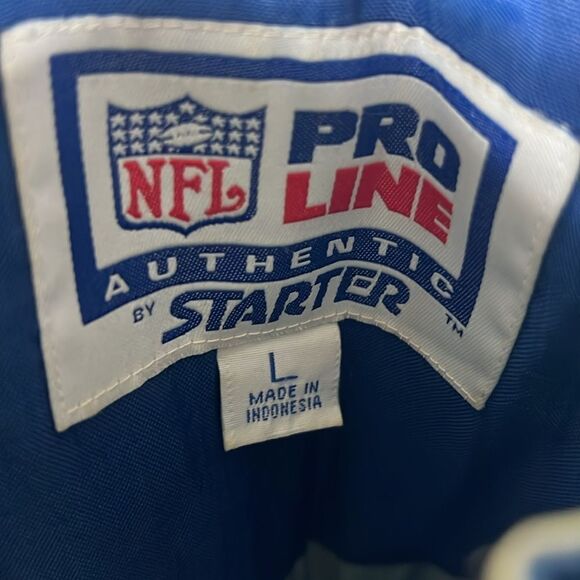 🔥🏈 Vintage DALLAS COWBOYS NFL ProLine Starter Puffer 1/2 Zip Jacket Men Sz Lg - Picture 10 of 14